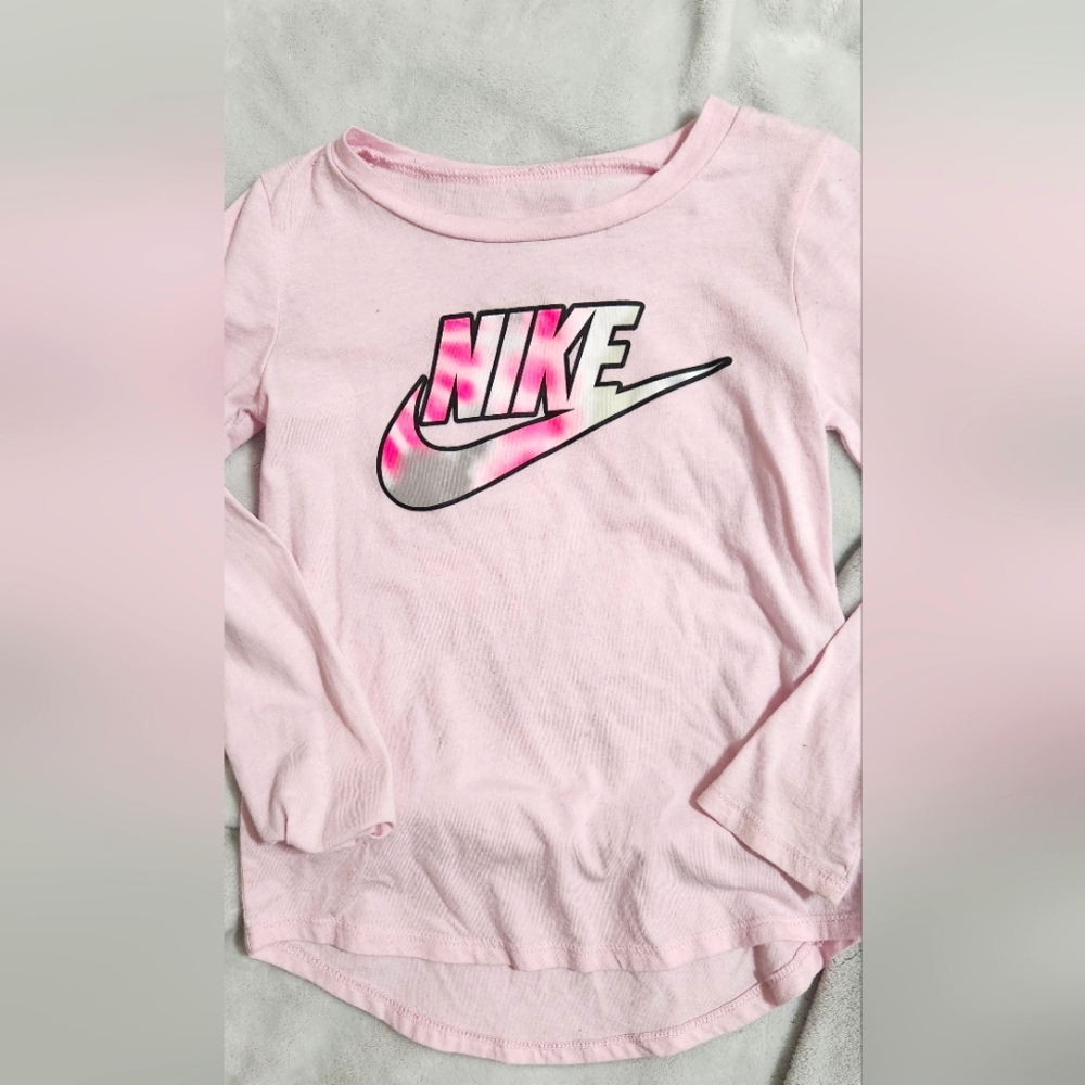 Nike 4T pink logo shirt